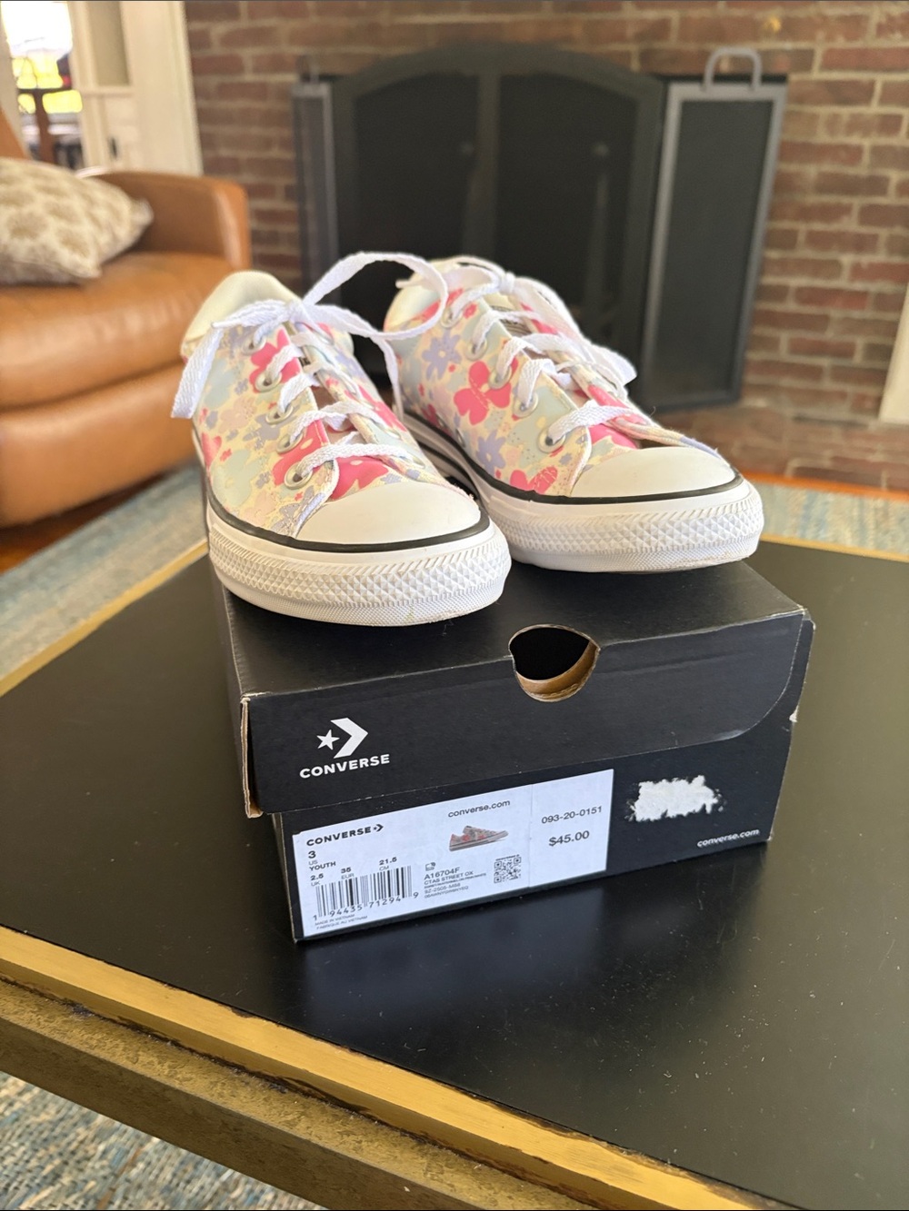 Converse Kids Low-Top Floral Sneakers - Pink, Blue, White
